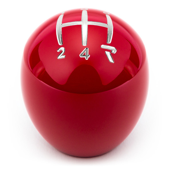 Raceseng Slammer Shift Knob (Gate 4 Engraving) M10x1.5mm Adapter - Red Gloss
