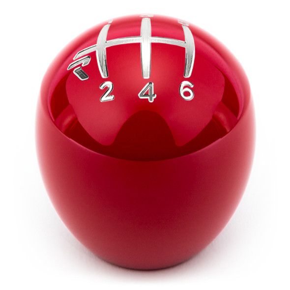 Raceseng Slammer Shift Knob / Gate 6 Engraving - Red Gloss (Adapter Required)