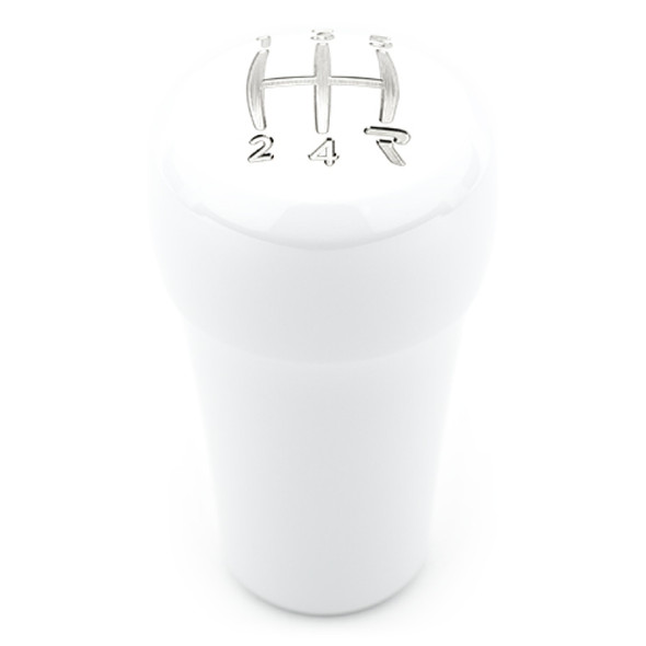Raceseng Rondure Shift Knob (Gate 4 Engraving) M10x1.25mm Adapter - White Gloss