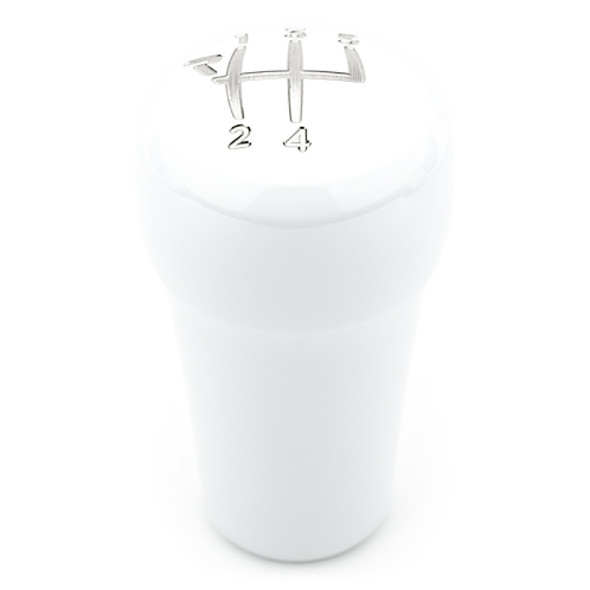 Raceseng Rondure Shift Knob (Gate 5 Engraving) BMW Adapter - White Gloss
