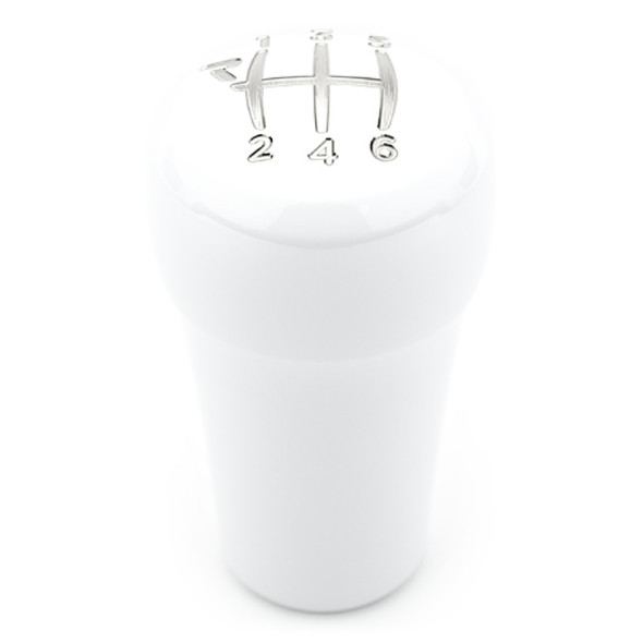 Raceseng Rondure Shift Knob (Gate 1 Engraving) Hyundai Genesis Coupe Adapter - White Gloss