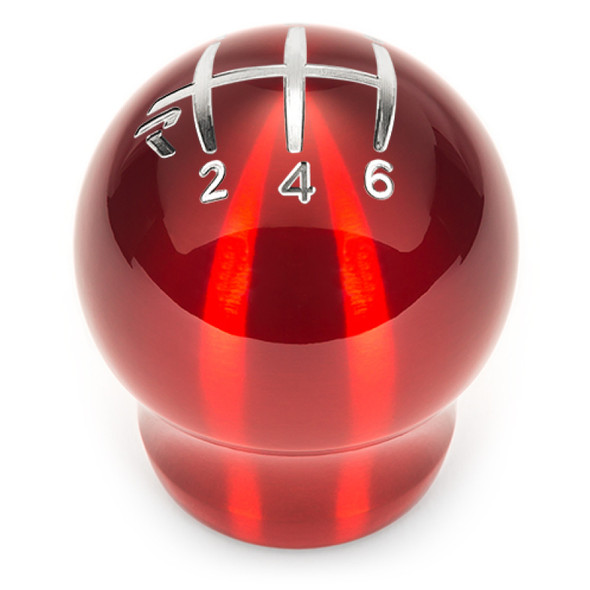 Raceseng Contour Shift Knob (Gate 6 Engraving) M8x1.25mm Adapter - Red Translucent