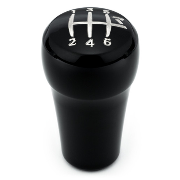 Raceseng Rondure Shift Knob (Gate 2 Engraving) 1/2in.-20 Adapter - Black Gloss