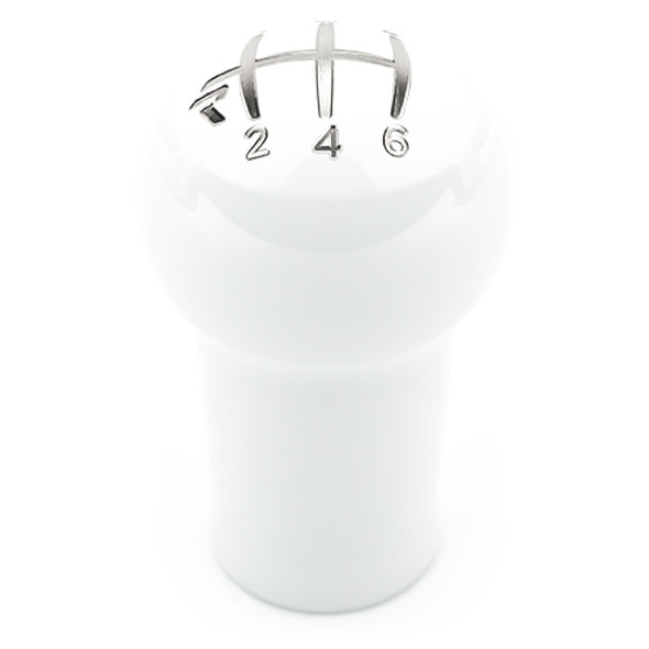 Raceseng Prolix Shift Knob (Gate 6 Engraving) M8x1.25mm Adapter - White Gloss