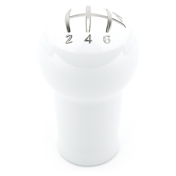 Raceseng Prolix Shift Knob (Gate 2 Engraving) Cadillac CTS-V / Corvette C6 Adapter - White Gloss