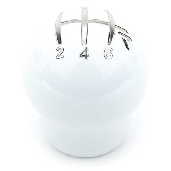 Raceseng Contour Shift Knob / Gate 3 Engraving - White Gloss (Adapter Required)