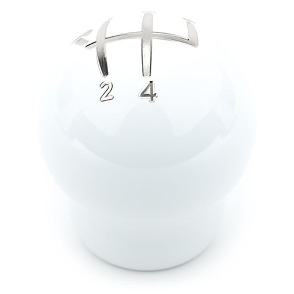 Raceseng Contour Shift Knob (Gate 5 Engraving) Porsche 911-997 / Cayman 987 Adapter - White Gloss