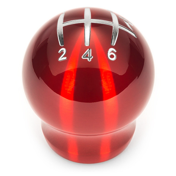 Raceseng Contour Shift Knob (Gate 2 Engraving) 9/16in.-18 Adapter - Red Translucent