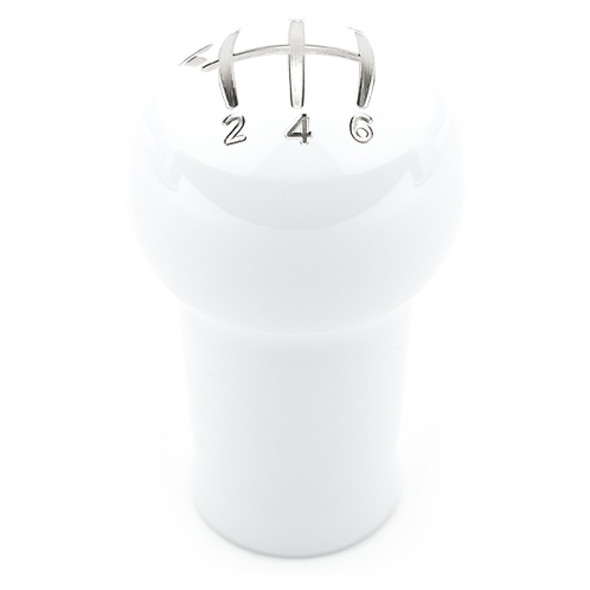 Raceseng Prolix Shift Knob (Gate 1 Engraving) Hyundai Genesis Coupe Adapter - White Gloss