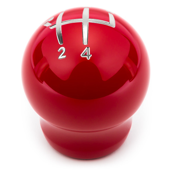 Raceseng Contour Shift Knob (Gate 5 Engraving) M12x1.5mm Adapter - Red Gloss