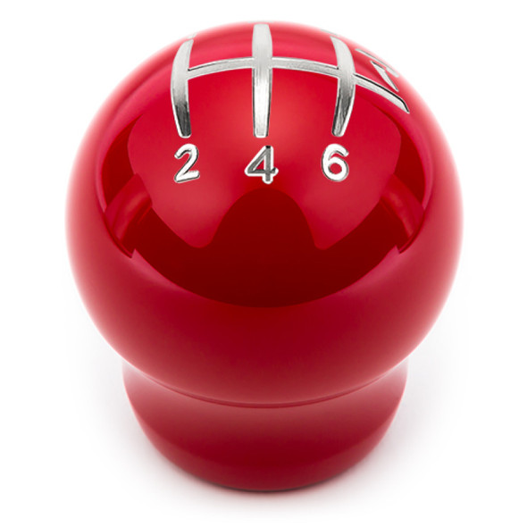 Raceseng Contour Shift Knob (Gate 2 Engraving) 1/2in.-20 Adapter - Red Gloss