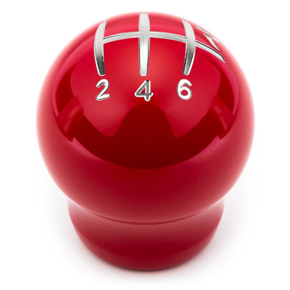 Raceseng Contour Shift Knob (Gate 2 Engraving) 9/16in.-18 Adapter - Red Gloss