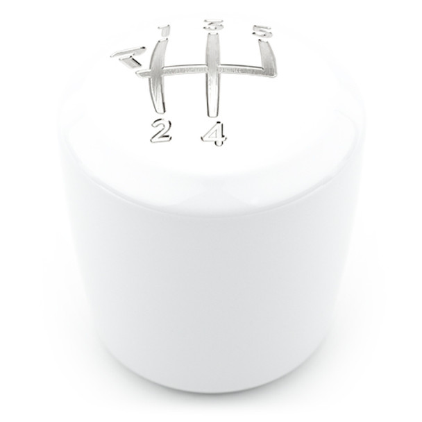 Raceseng Ashiko Shift Knob (Gate 5 Engraving) VW / Audi Adapter - White Gloss