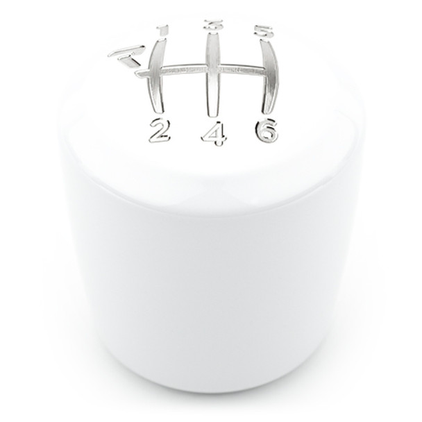 Raceseng Ashiko Shift Knob (Gate 1 Engraving) M10x1.5mm Adapter - White Gloss