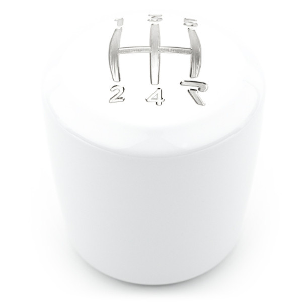 Raceseng Ashiko Shift Knob (Gate 4 Engraving) M12x1.5mm Adapter - White Gloss