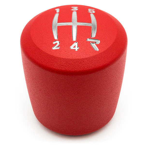 Raceseng Ashiko Shift Knob (Gate 4 Engraving) Fiat 500T / Abarth Adapter - Red Texture