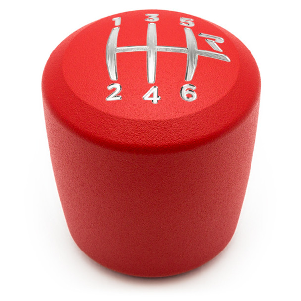 Raceseng Ashiko Shift Knob (Gate 2 Engraving) 1/2in.-20 Adapter - Red Texture