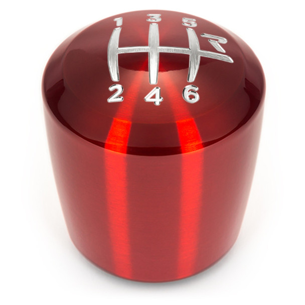 Raceseng Ashiko Shift Knob (Gate 2 Engraving) 1/2in.-20 Adapter - Red Translucent