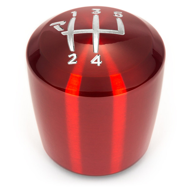 Raceseng Ashiko Shift Knob (Gate 5 Engraving) M12x1.5mm Adapter - Red Translucent