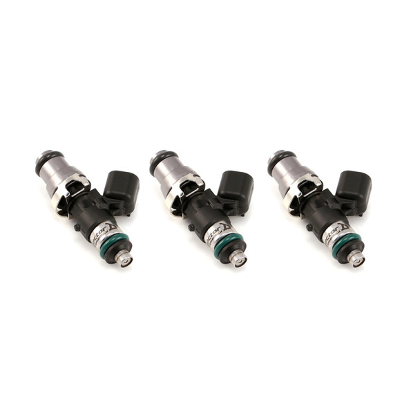 Injector Dynamics 1700cc Injector 09-12 Ski-Doo E-Tec Snowmobile 14mm (Grey) Adapter Tops Set of 3