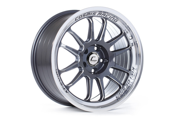 Cosmis Racing XT-206R Gun Metal w/ Polished Lip 18x9 +33mm 5x114.3 Wheel