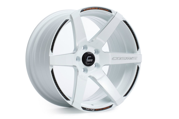 Cosmis Racing S1 White w/ Milled Spokes 18x9.5 +15mm 5x114.3 Wheel