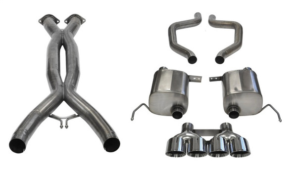 Corsa 2015+ Chevrolet Corvette C7 Z06 2.75in Dual Rear Xtreme Cat-Back Exhaust w/ Quad Polished Tips