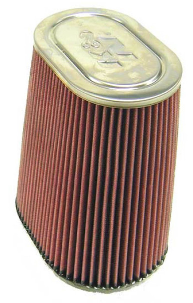 K&N Universal Air Filter - Oval Tapered 4.5in Flange ID x 9.25in Base O/S L x 7in Top O/S L x 10in H