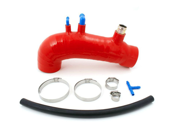 AVO Silicone Turbo Inlet Pipe 3in Outlet - 06-14 Subaru WRX / 2004+ Subaru STI - Red