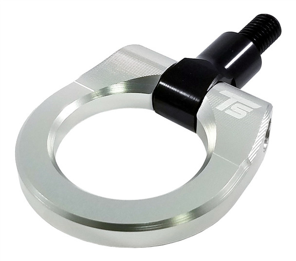Torque Solution Billet Tow Hook Tug Ring - Silver
