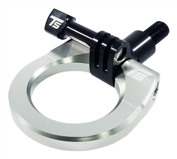 Torque Solution Billet Go Pro Mount Tow Hook Ring - Silver