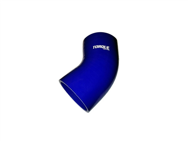 Torque Solution 45 Degree Silicone Elbow: 3 inch Blue Universal