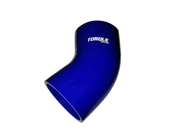 Torque Solution 45 Degree Silicone Elbow: 4 inch Blue Universal