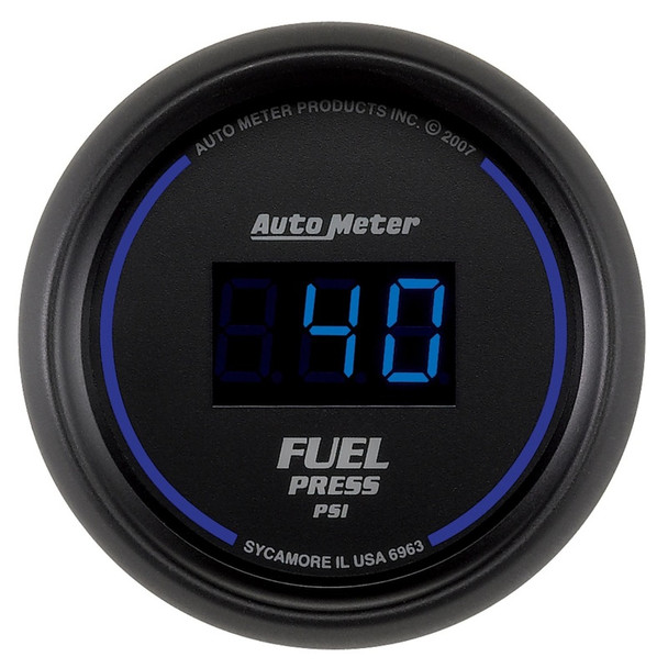 Autometer 52.4mm 1-100 PSI Black Digital Fuel Pressure Gauge