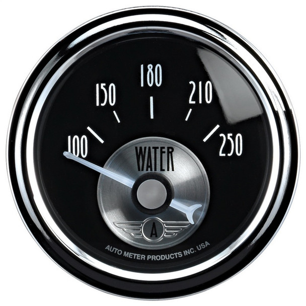 Autometer Prestige Series 52mm 100-250 Deg F Short Sweep Electronic Water Temperature Gauge