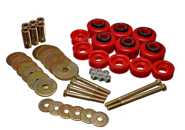Energy Suspension 97-03 Ford F-100/F-150 2WD/F250 2WD & L-Duty Red Body (Cab) Mount Set
