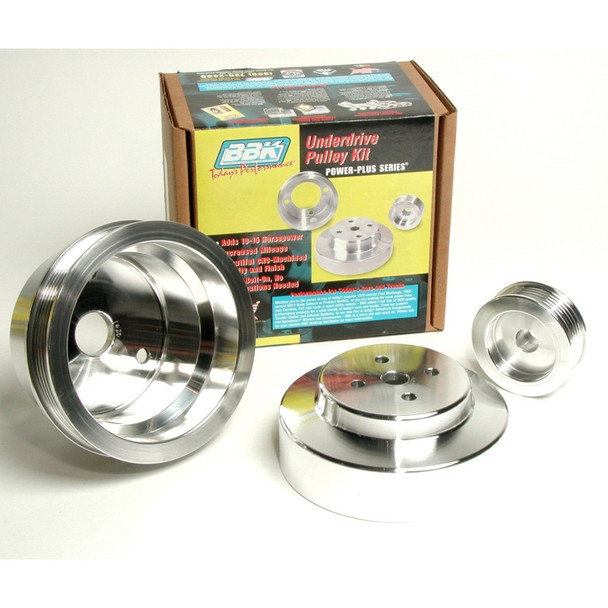 BBK 88-92 Camaro Firebird 305 350 Underdrive Pulley Kit - Lightweight CNC Billet Aluminum (3pc)