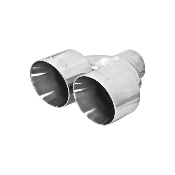 Flowmaster Exhaust Tip - Dual 4.00 In. Angle Cut Polished Ss Fits 2.50 In. Tubing (Weld On)