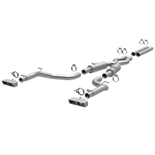 MagnaFlow 08-13 Dodge Challenger SRT-8 Hemi Dual Split Rear Exit Stainless Cat Back Perf Exhaust