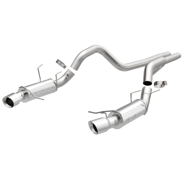 MagnaFlow 13 Ford Mustang Dual Split Rear Exit Stainless Cat Back Performance Exhaust (Competition)