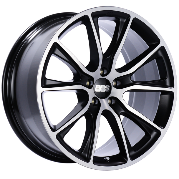 BBS SV 20x10 5x120 ET35 Satin Black Diamond Cut Face Wheel -82mm PFS/Clip Required