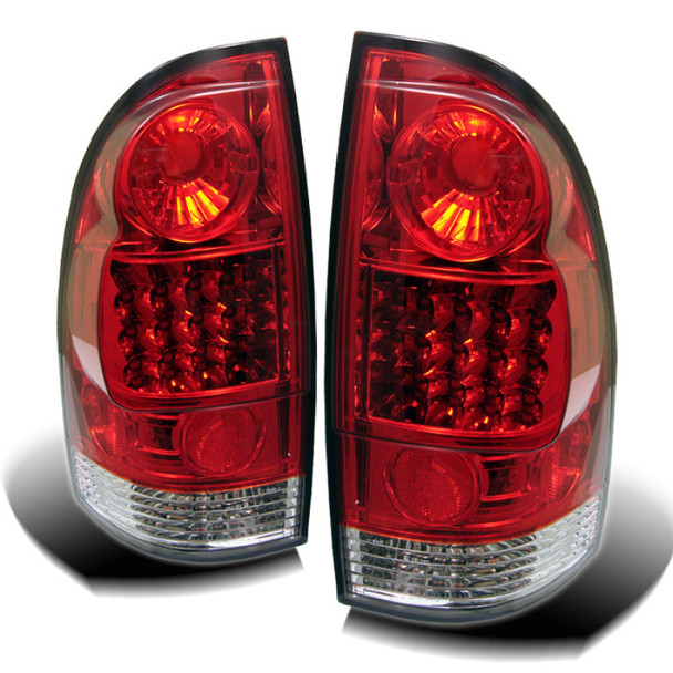 Spyder Toyota Tacoma 05-15 LED Tail Lights Red Clear ALT-YD-TT05-LED-RC