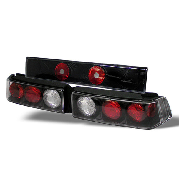 Spyder Honda Civic 88-91 3DR Euro Style Tail Lights Black ALT-YD-HC88-BK