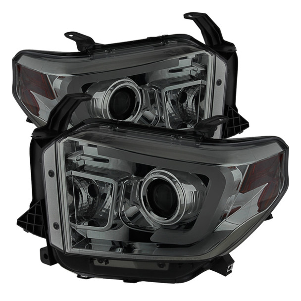 Spyder Toyota Tundra 2014-2016 Projector Headlights Light Bar DRL Smoke PRO-YD-TTU14-DRL-SM