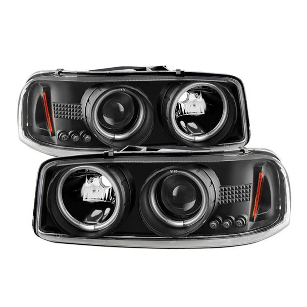 Spyder GMC Sierra 1500/2500/3500 99-06 Projector Headlights CCFL Halo LED Black PRO-YD-CDE00-CCFL-BK