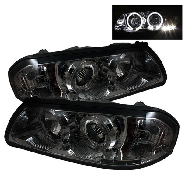 Spyder Chevy Impala 00-05 Projector Headlights LED Halo LED Smoke High H1 Low H1 PRO-YD-CHIP00-HL-SM