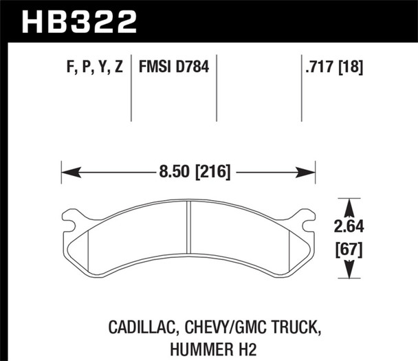 Hawk Chevy / GMC Truck / Hummer Super Duty Street Front Brake Pads