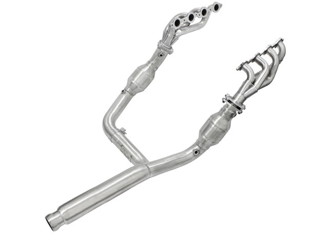 aFe Twisted Steel Headers & Y Pipe Stainless Steel 09-13 GM Sierra 1500 V8 6.4L w/ Cats