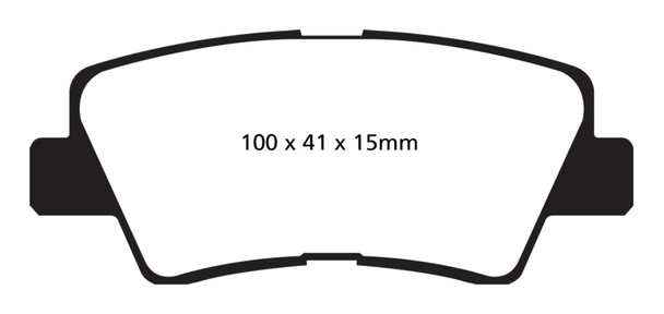 EBC 09-11 Hyundai Azera 3.3 Redstuff Rear Brake Pads