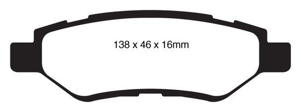 EBC 08-13 Cadillac CTS 3.0 Greenstuff Rear Brake Pads